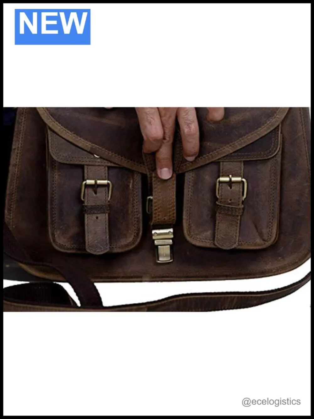 Vintage Style Buffalo Leather Satchel Handbag Women Crossbody Shoulder Bag